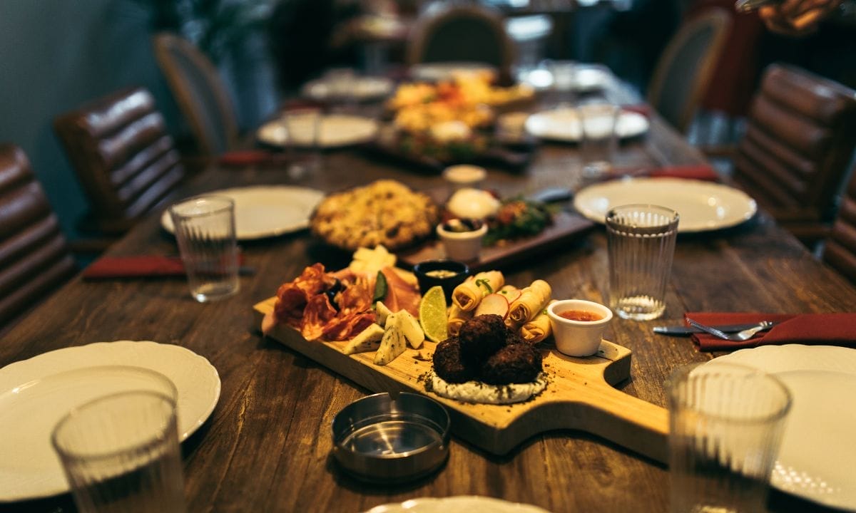 Mediterranean diet cuisine served on the table