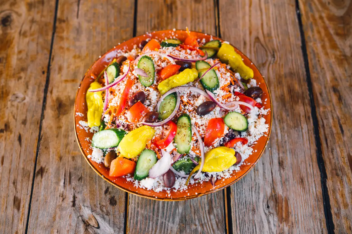 a plate of food on a table