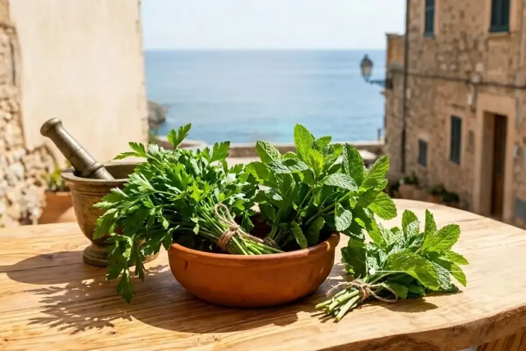 Fresh Mediterranean herbs parsley and mint contain anti-inflammatory flavonoids. Best anti-inflammatory foods